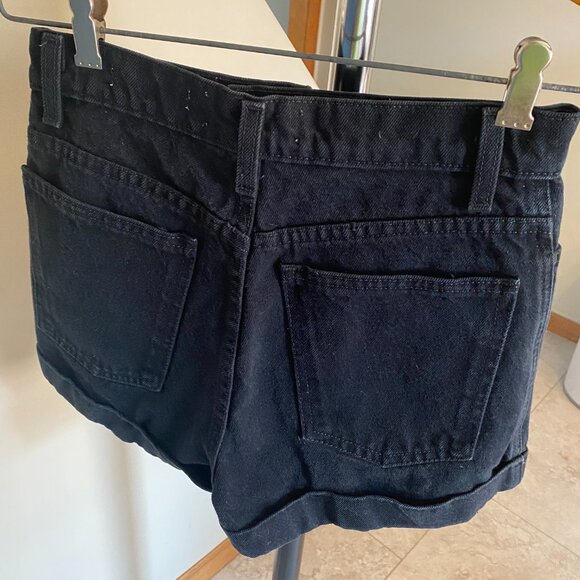 American Apparel Denim High-Waist Cuff Short - Picture 2 of 2